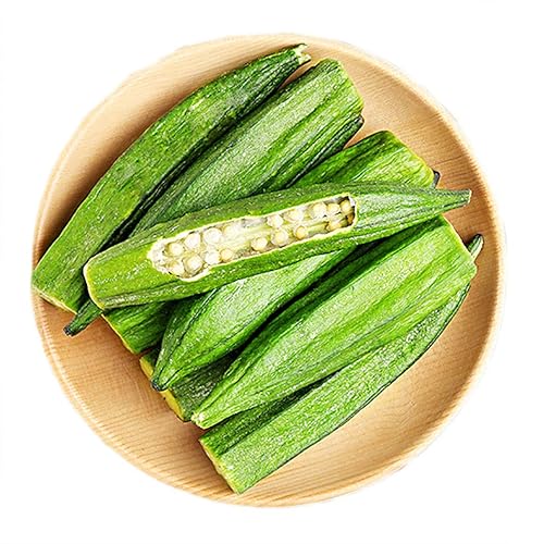 WOW-great - Verduras instantáneas Okra frescas Frutas y verduras crujientes Chips secos Verduras deshidratadas Aperitivos secos crujientes Okra