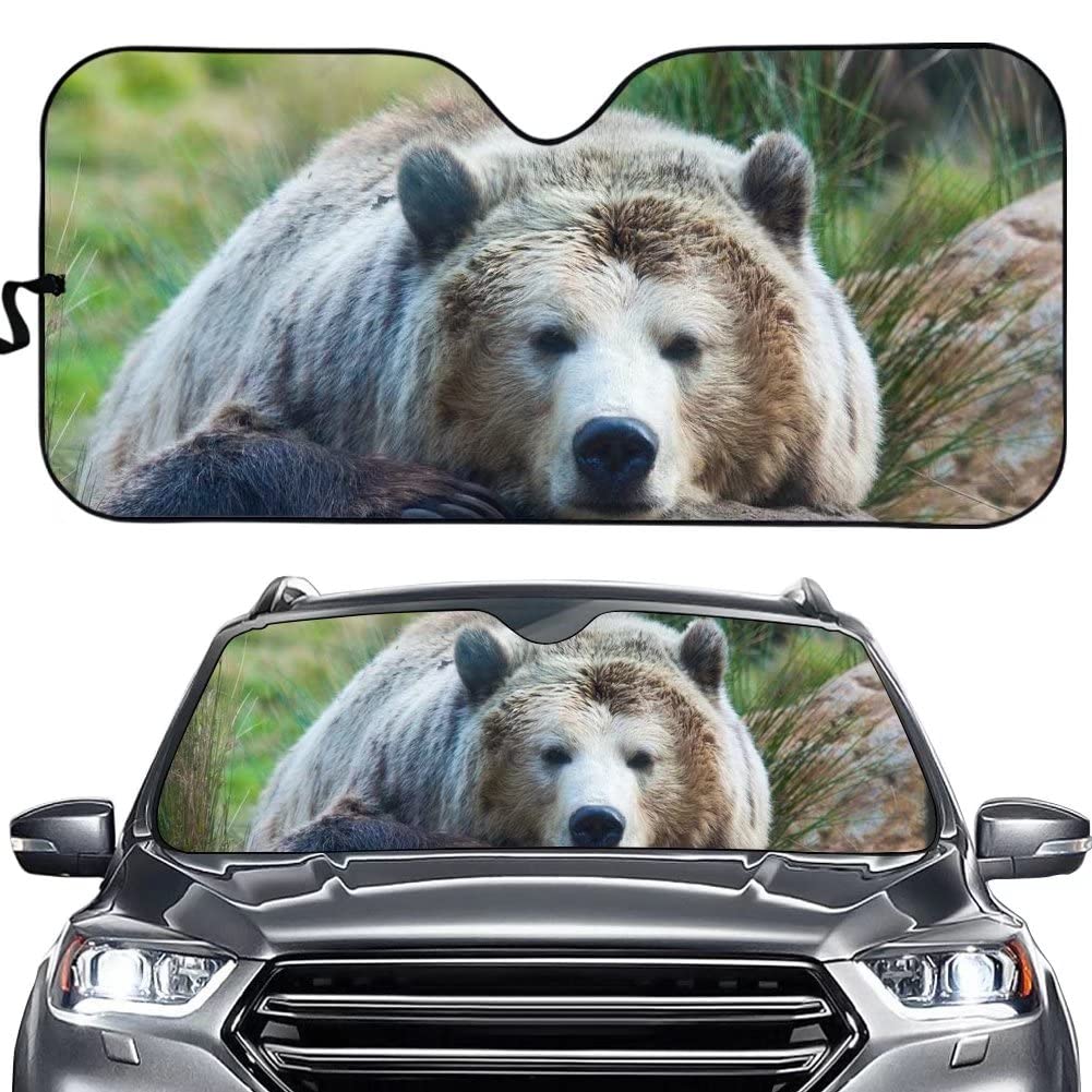Parasole per parabrezza auto con animali astratti 2 pezzi blocchi raggi UV pieghevole parasole protezione per auto camion SUV mantenere il veicolo fresco