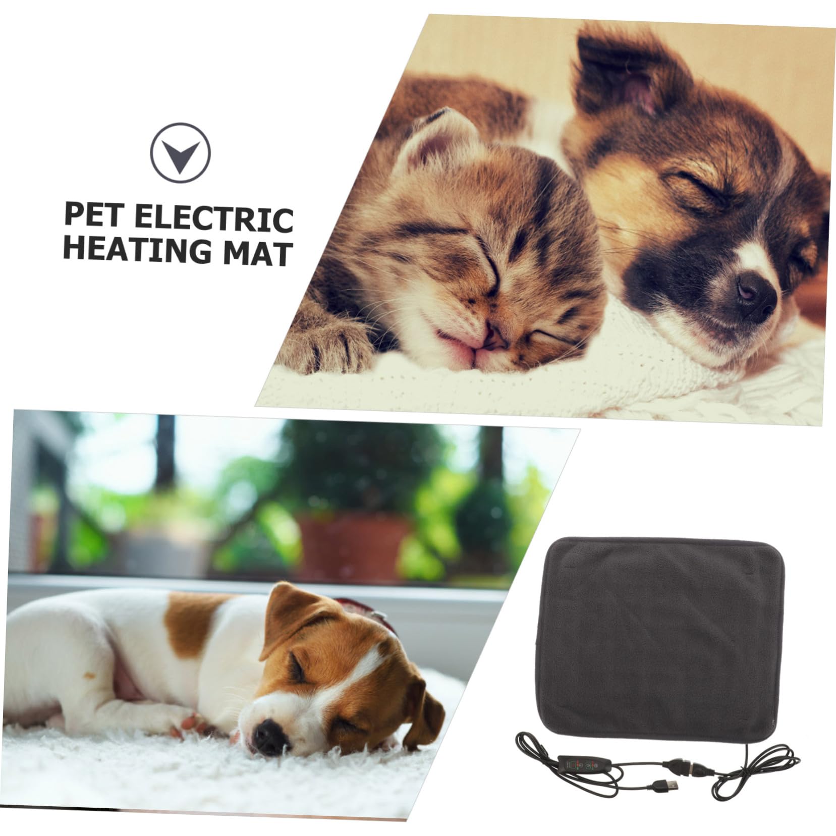 HANABASS Tapis Chauffant USB pour Chat et Petit Chien, Coussin Réglable