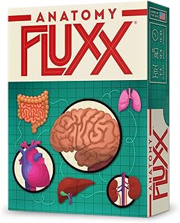 Looney Labs Anatomy Fluxx Card Game - Card Games for Kids and Adults Fun Games Board Games for Family Game Night Educational Games - 100 Playing Cards, 2-6 Player Games Ages 12 Years Old to Adult