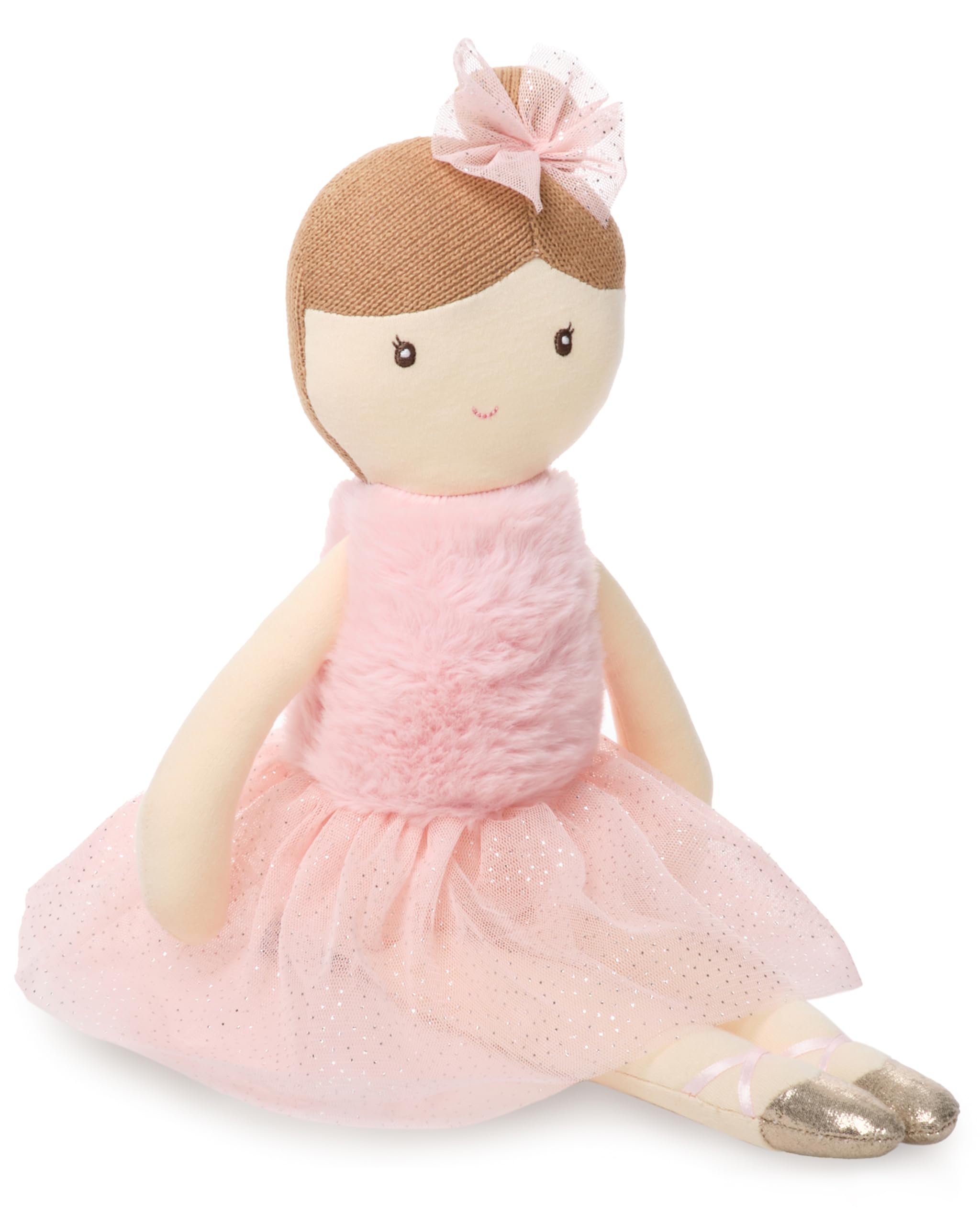 Bearington Collection Plush Ballerina Doll Soft Ballet Stuffed Animals - Dance Recital Gifts for Girls - Julia 16.5"