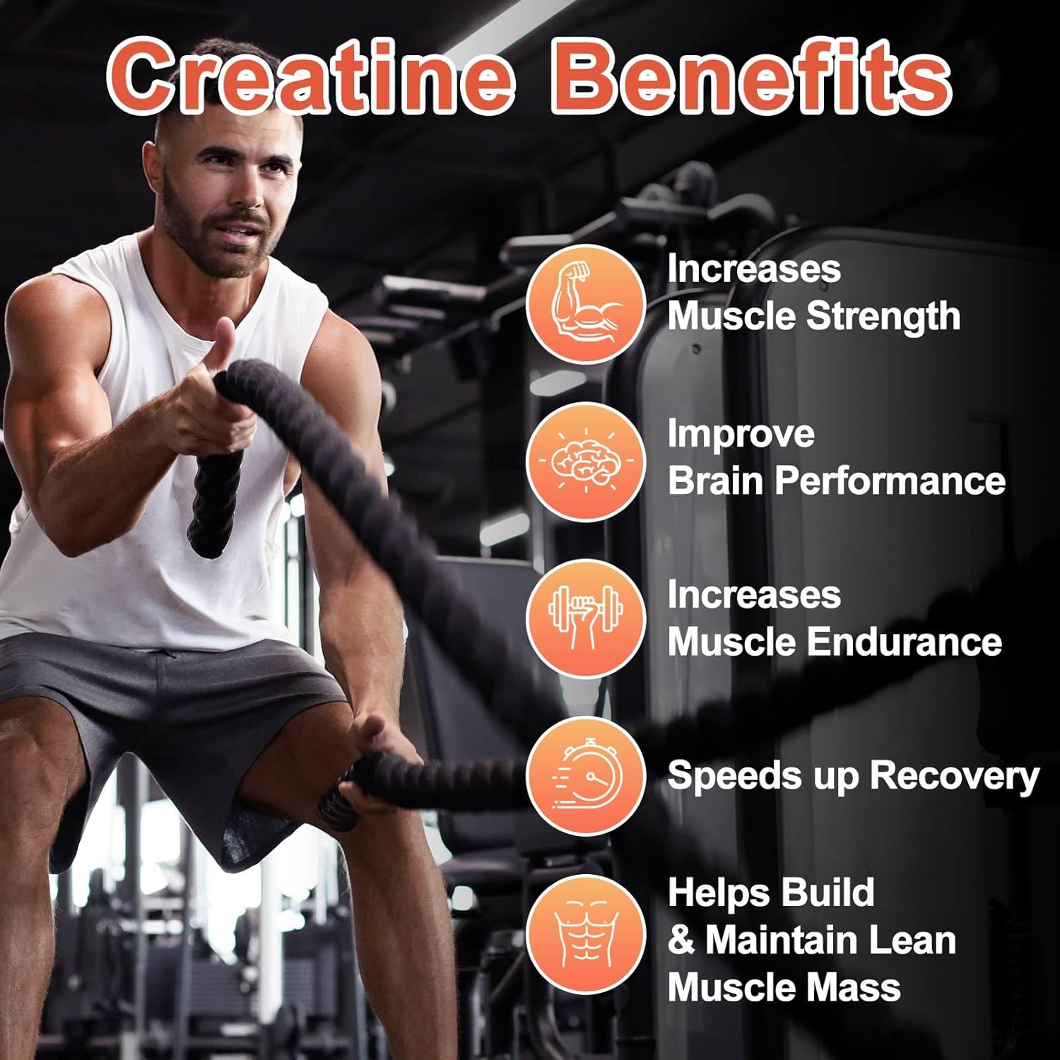 Creatine Monohydrate Gummies 5000Mg For Men &Amp; Women, 120Ct C...