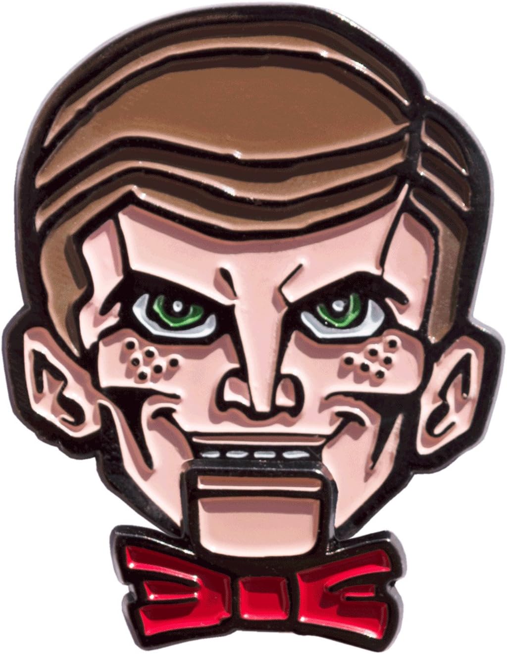 Goosebumps Slappy Dummy Enamel Pin Kreepsville Hat Lapel Segmented Moving Jaw