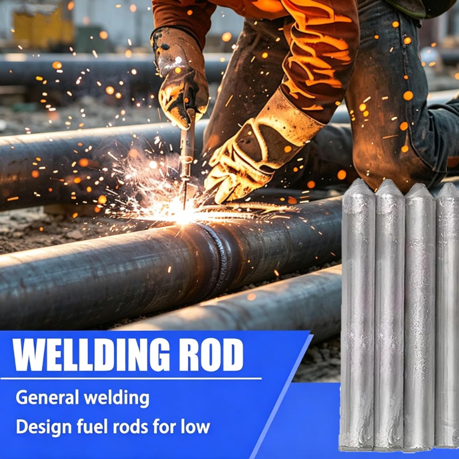 Low Temperature Universal Welding Rod, Lighter Melt Welding Rods, Easily Fusible Aluminum Weldings Rods for Stainless Steel, Iron, Aluminium, and Other Metals, Perfect for Beginners