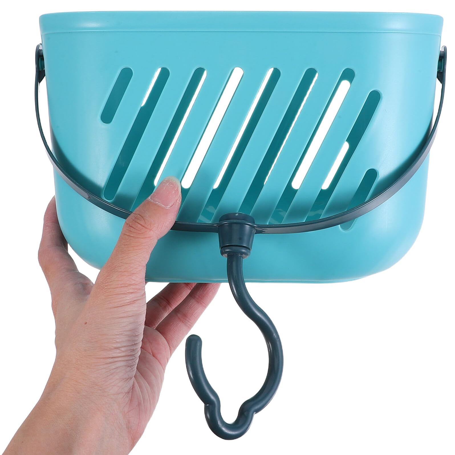 Zerodeko Cesta de Ducha Colgante con Ganchos, 2 Piezas de Plástico | Carga Robusta, Uso Versátil, para Cocina y Dormitorio, Materiales Resistentes, Diseño con Gancho