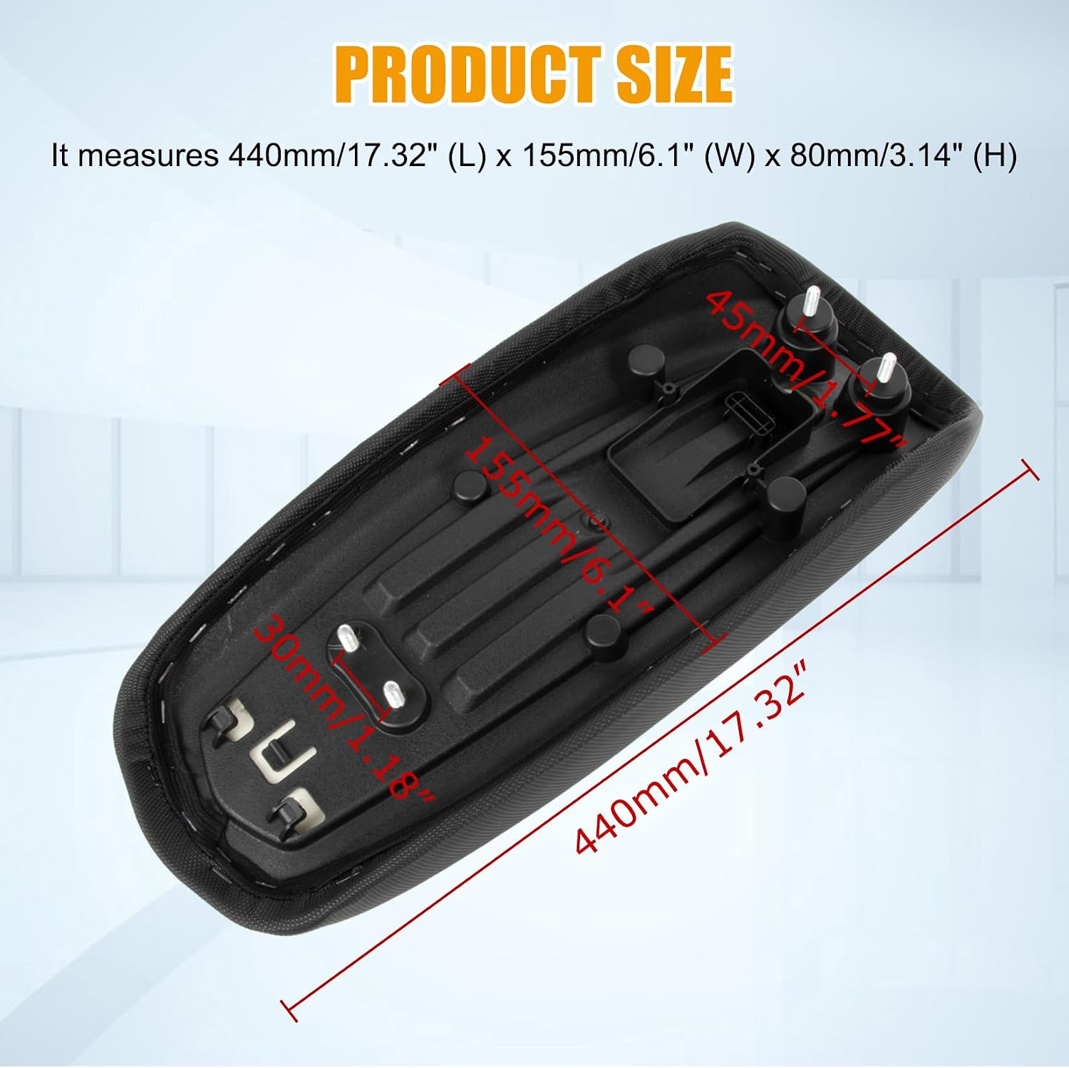 PSLER Electric Bike Seat Cushion - Waterproof Dirt Bike Seat, Fits for Light Bee X & S/X160/X260, Motorbike Long Seat for E-Bike, Black