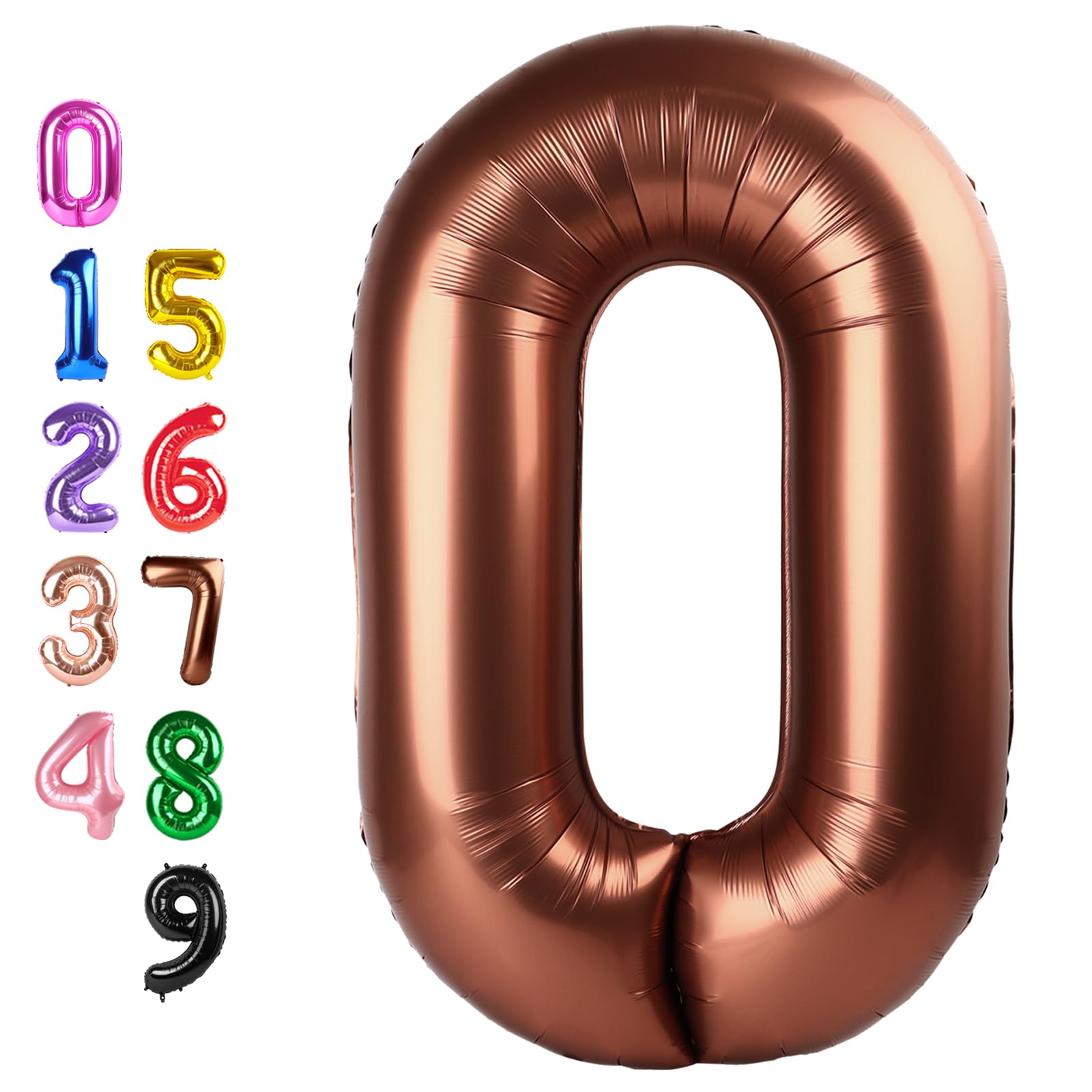 Number Balloons 0 Balloon 40 inch Coffee for 10th Birthday Party Decoration