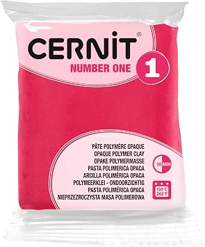 Cernit Number one Clay 56g-Raspberry, 7 x 5.5 x 1.5 cm