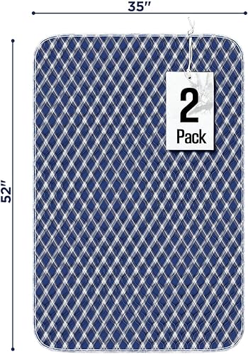 Miniatura 74 de Almohadillas de cama antideslizantes para incontinencia lavables de 36 x 72 pulgadas, almohadillas de cama impermeables para adultos, lavables