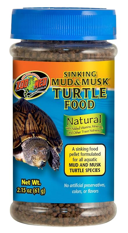 Alimento Seco que Afunda para Tartarugas de Lama e Musk Zoo Med, Sabor Peixe, 61 g