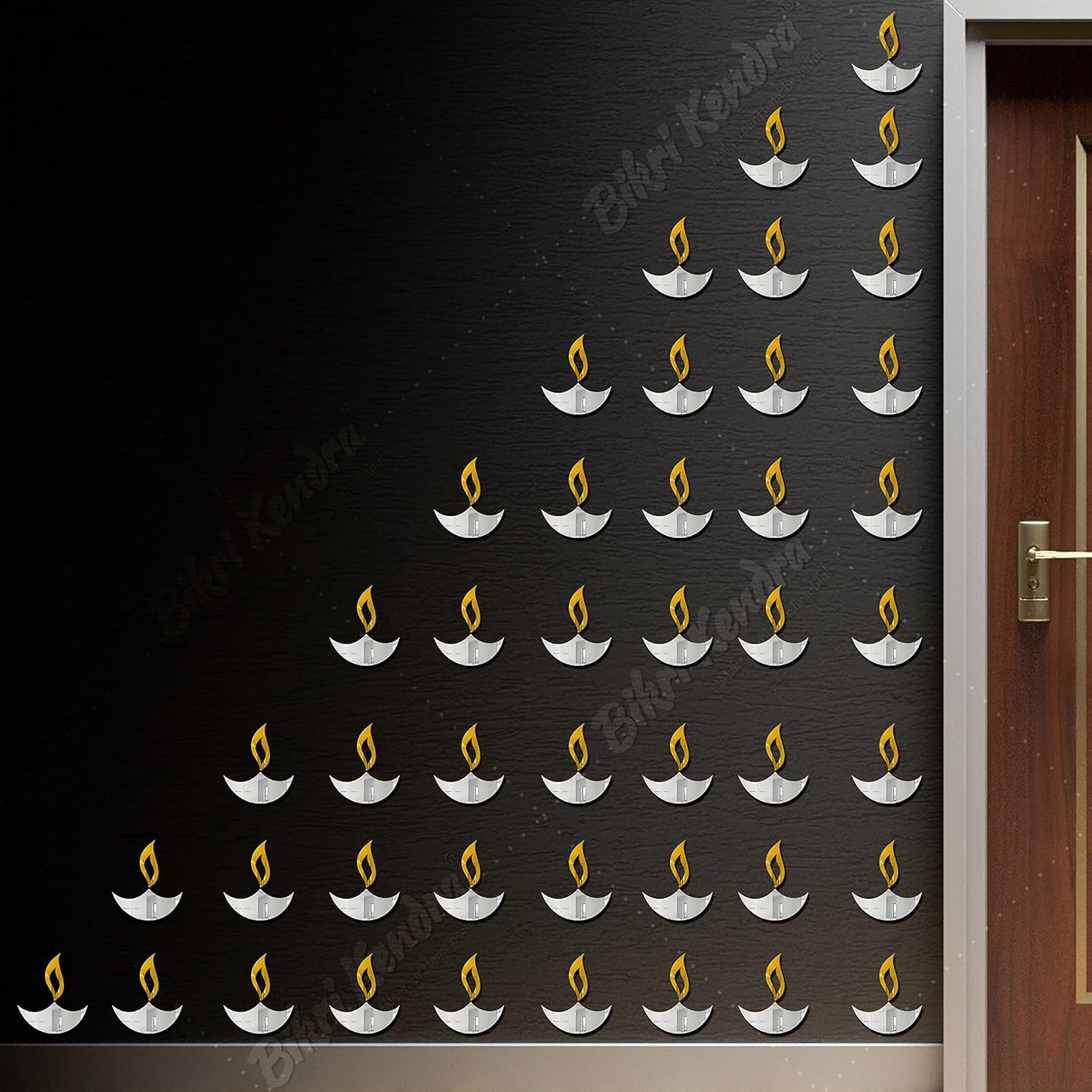 Chote Mote Seller - Diya Decorative Mirror Stickers for Wall, Wall Mirror Stickers, 3D Acrylic Stickers Wall Stickers for Hall Room, Bed Room, Kitchen Living Room Kids Room. (Silver, Pack of 10) (B0D6W8V9HH) Amazon Price History, Amazon Price Tracker