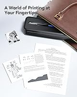 Vista 7 de Phomemo Impresoras portátiles inalámbricas para viajes, impresora térmica sin tinta Bluetooth M832, compatible con carta estadounidense de 8.5'' x