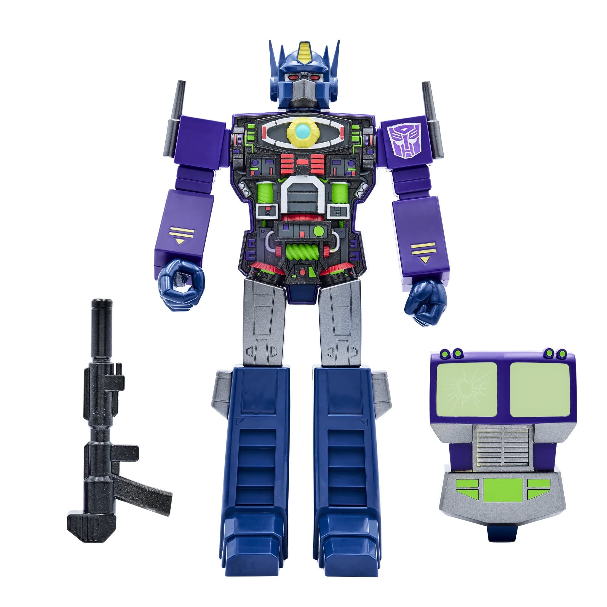Super7 Transformers Optimus Prime﻿ (Shattered Glass Purple) 11 in Super Cyborg Action Figure