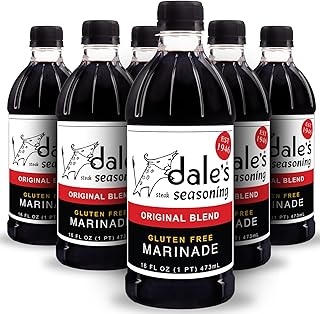 Original Steak Seasoning By Dale's, Gluten Free, No Cholesterol | Delicious on All Meats, Fish, and Vegetables | 16 oz Bottle (6 Pack) | No Long Marinating, Savory Blend of Exotic Spices!