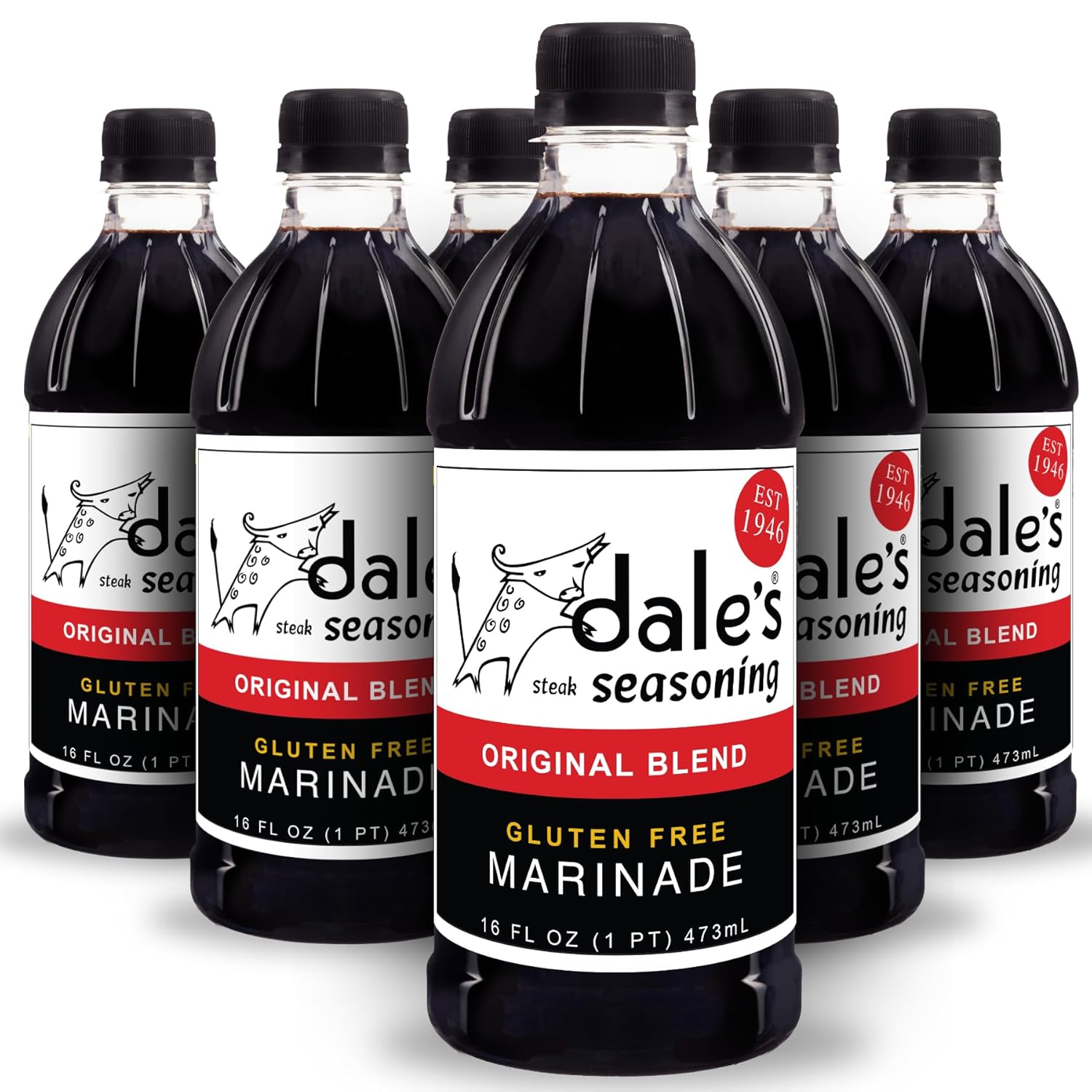 Original Steak Seasoning By Dale's, Gluten Free, No Cholesterol | Delicious on All Meats, Fish, and Vegetables | 16 oz Bottle (12 Pack) | No Long Marinating, Savory Blend of Exotic Spices!
