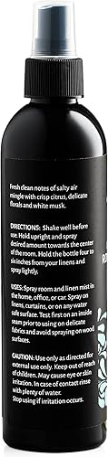 Miniatura 6 de Aromasong Spray de lino y habitación totalmente natural Ocean Mist para almohadas y sábanas, eliminador de olores, ambientador de aceite esencial