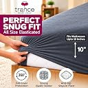 Trance Cotton Feel Terry Ultra Soft Waterproof Mattress Protector | Breathable - Hypoallergenic Mattresses Cover (75x36 inch | 6.25x3 feet, Grey - Pack of 1) gallery image