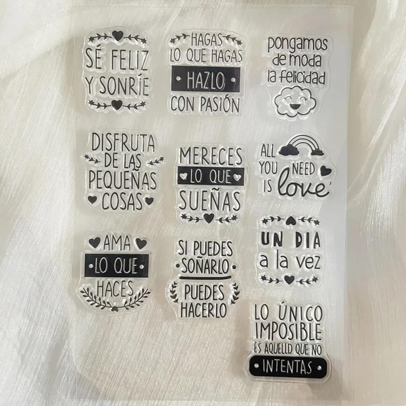 Sellos Transparentes De Flores Y Hojas Para Hacer Tarjetas O, image size:1600x1600