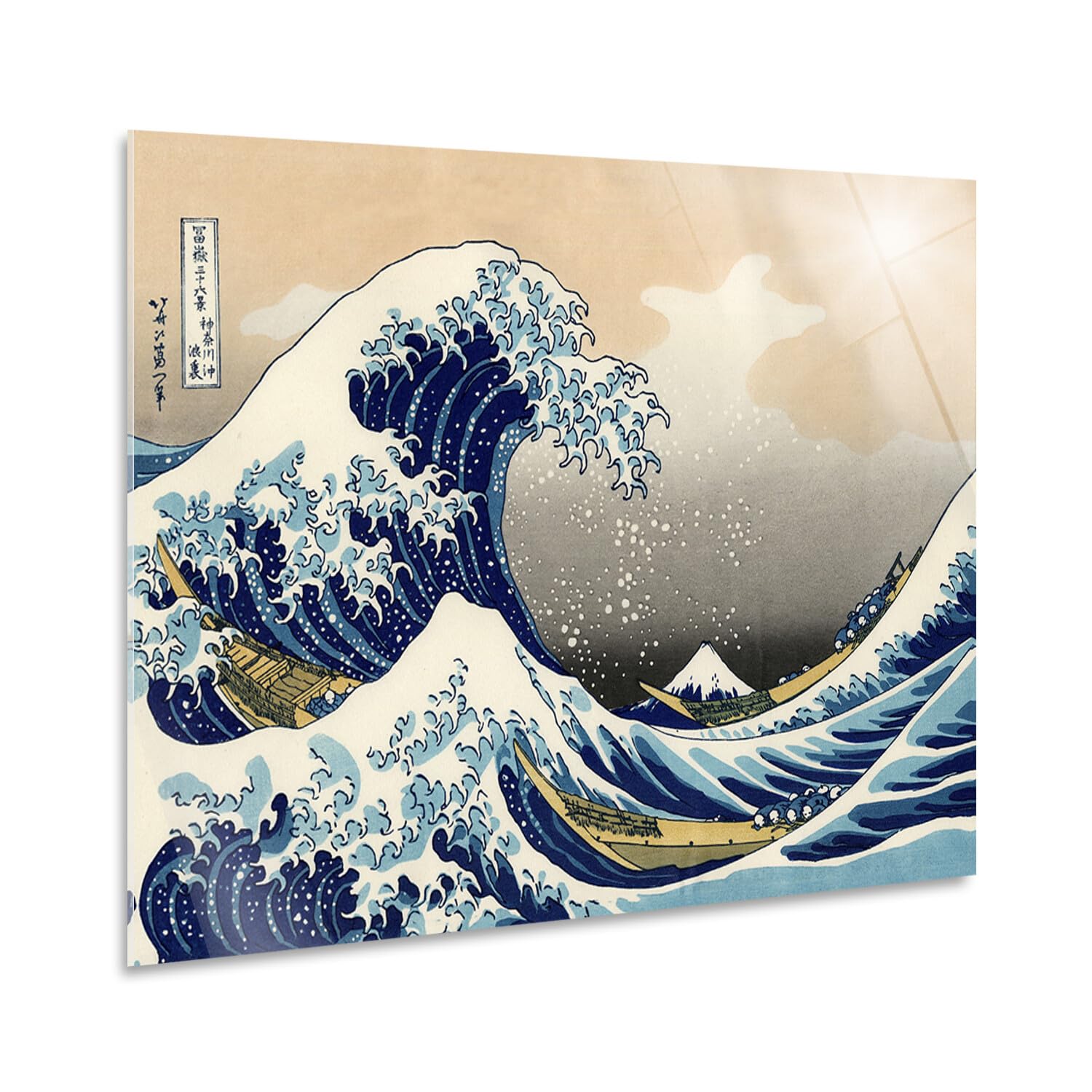 Giallobus - Bild AUF ACRYLGLASS PLEXI - Hokusai - DIE Grosse Welle VON Kanagawa - 100X140CM