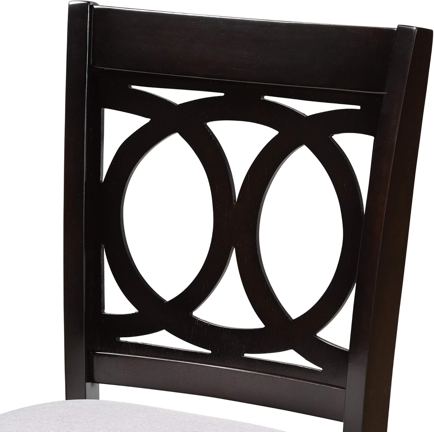 Baxton Studio Lenoir Counter Height Pub Chair and Contemporary Gray Fabric Upholstered Espresso Brown Finished Wood Counter Height Pub Chair