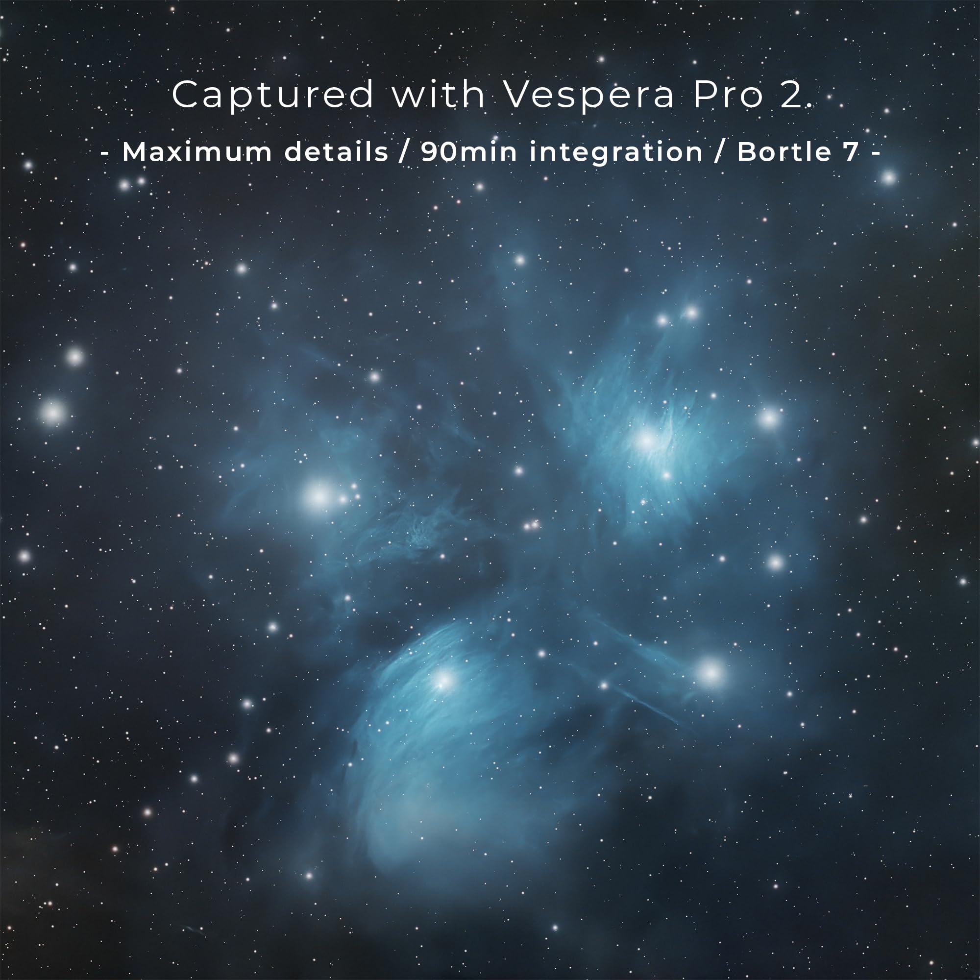 VAONIS VESPERA Pro 2 - Telescopio intelligente con sensore quadrato da 12,5 MP e mosaico da 50 MP per astrofotografia avanzata