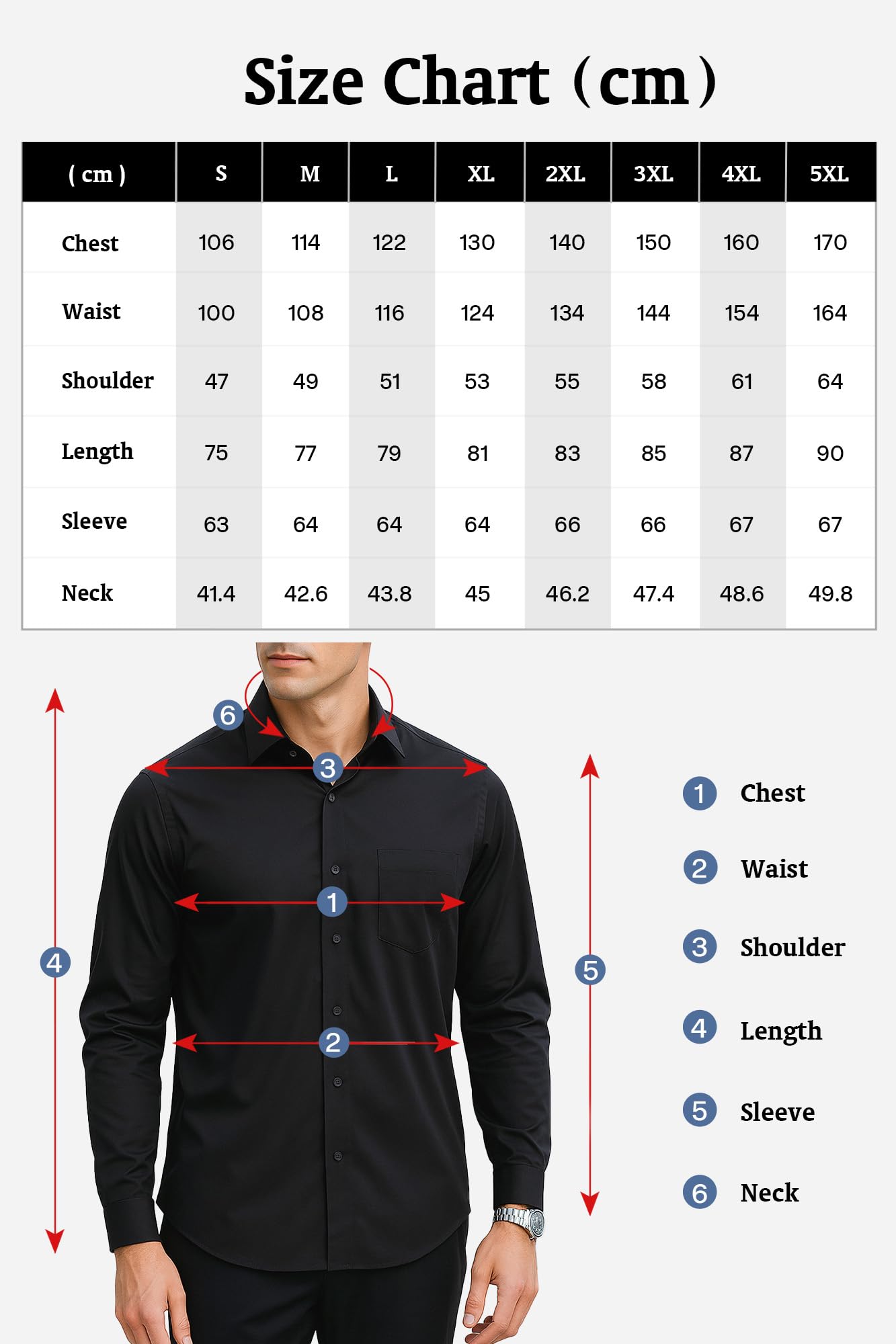 KOSMEEU Camicia Uomo Manica Lunga Shirts Collo Coreana Slim Fit Camicie Tradizionale Bianca Nero per Tempo Libero Facile da Lavare e Stirare Camice Uomo con Tasca