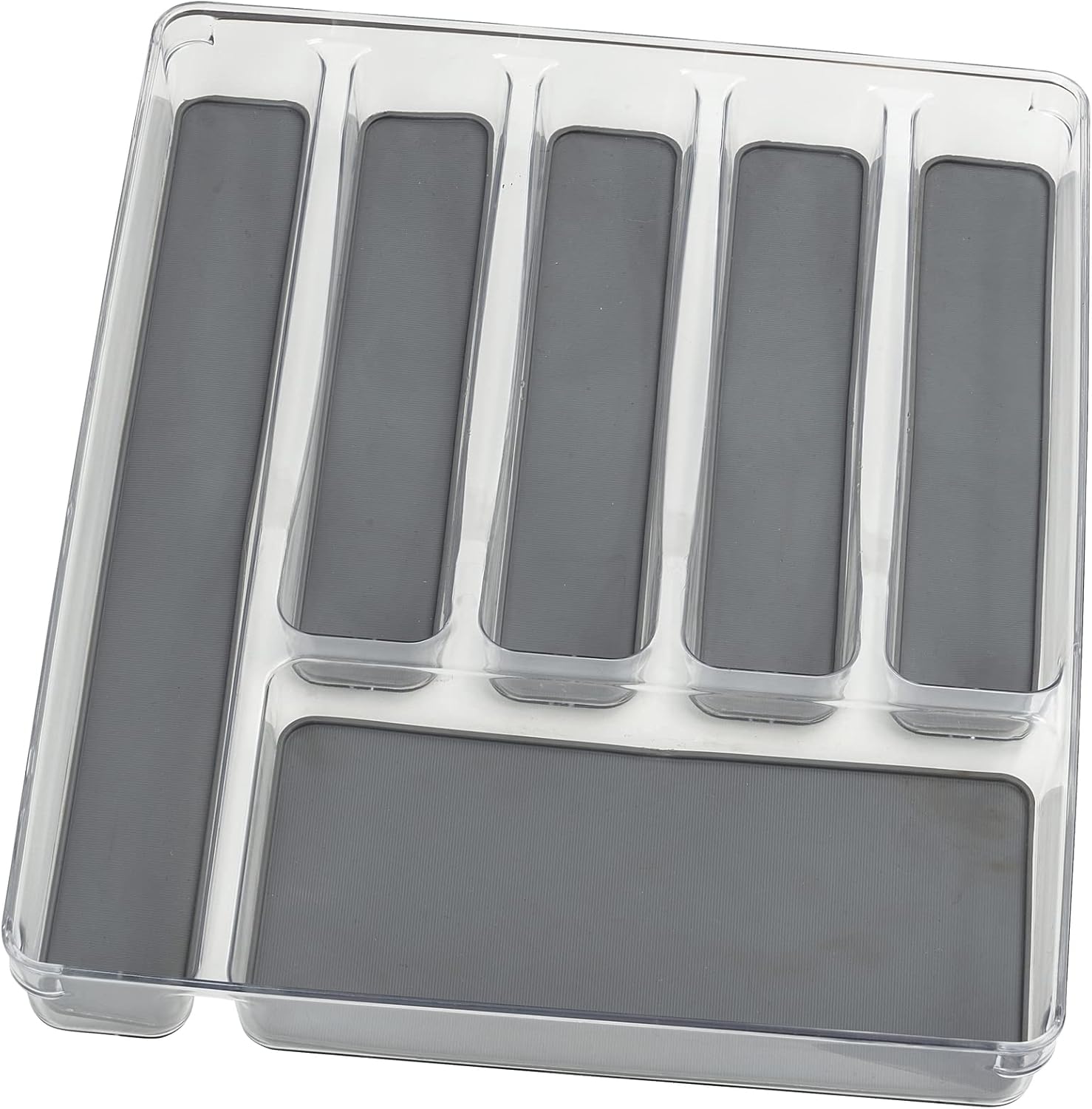 WENKO Drawer Insert/Cutlery Tray, Grey, transparent, 23 x 32,5 x 4,5 cm