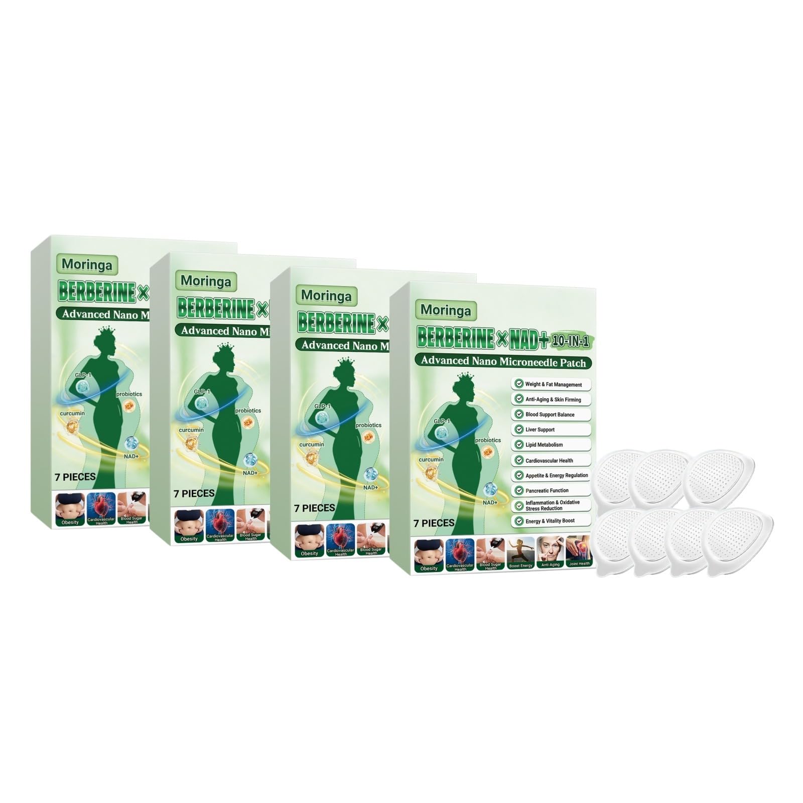 10-in-1 Natural Ingredients Daily Body Platers, Ultracienkie niewidoczne | Targeted Action Body Care Plastry dla mężczyzn i kobiet