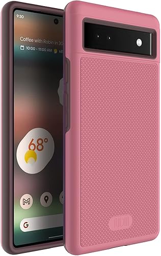 Miniatura 1 de TUDIA DualShield Grip - Funda diseñada para Google Pixel 6a (2022), MergeGrip a prueba de golpes, de grado militar, doble capa, protección de borde
