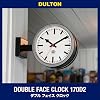 Dulton Double Face Clock 170D2 Matt Brick x Raw Bold 2-Tone Color Double-Sided Wall Clock Small Wall-Mounted Analog Height 20.5 cm Width 28.5 cm Depth 9 cm YR-0643MBC