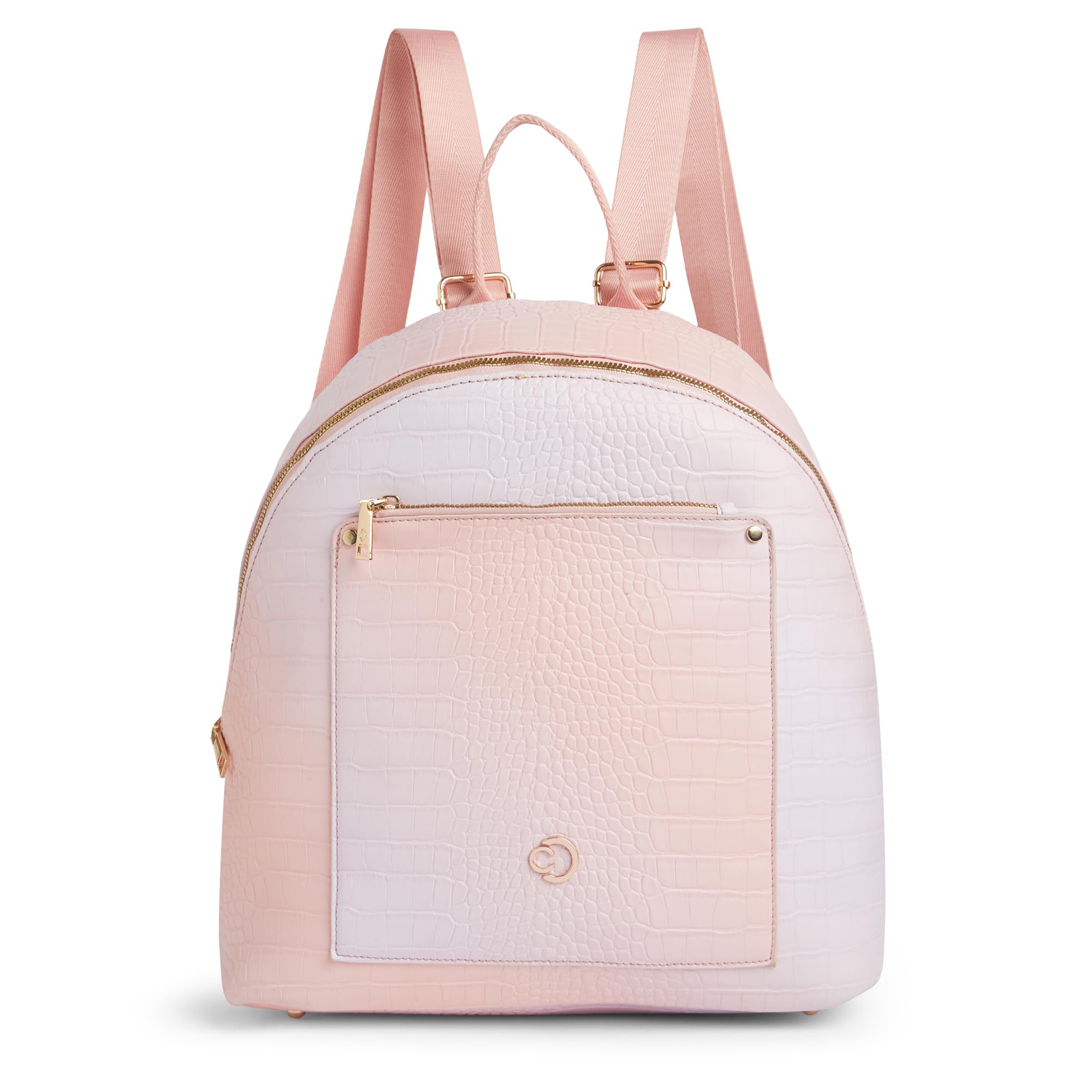 Marilyn Large Fashion Backpack for Women | Croc Pattern Faux Leather Laptop Compatible Backpack with Front Pocket & Zip Closure | Stylish & Spacious Everyday Use Office Bag (Orange)-image-24