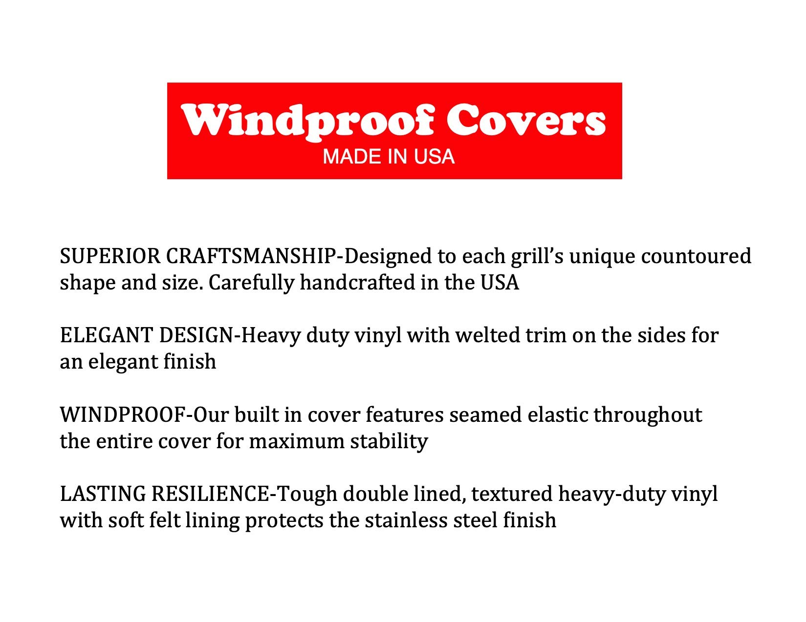 Windproof Covers Copertura Antivento Per Griglia Lynx Asado 76 Cm - Vinile Resistente Con Fodera In Morbido Feltro - 3
