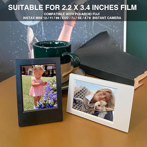 Vista 78 de WOGOZAN Mini marcos de fotos de 3 pulgadas para Fujifilm Instax Mini 12/11/99/90/9/8/7+/EVO Classic Polaroid 2.15 x 3.4 pulgadas, tamaño cartera