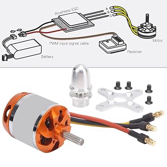 D2836 Motor, Brushless Motor Easy to Replace Metal Lightweight for FixedWing Airplane(750KV)