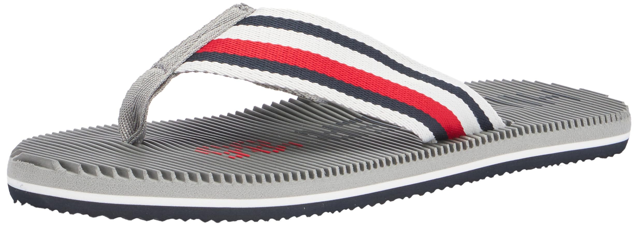 Tommy Hilfiger, Men, Massage Footbed OLY Beach Sandal, Flip Flop, Grey, 6.5
