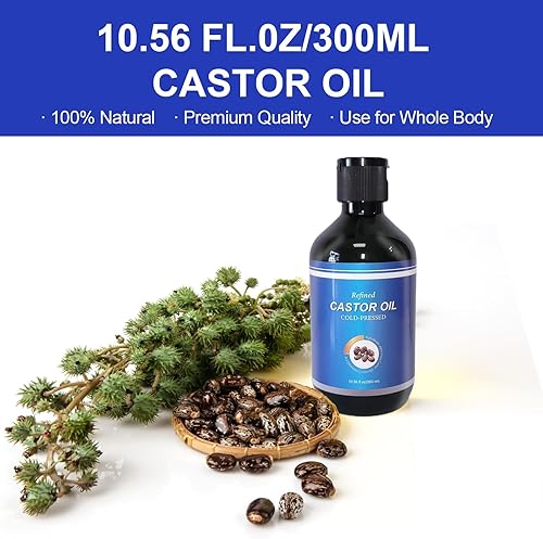 Miniatura 6 de Paquete de aceite de ricino, paquete de 4 paquetes de aceite de ricino de franela de algodón orgánico, kit de almohadillas de aceite de ricino