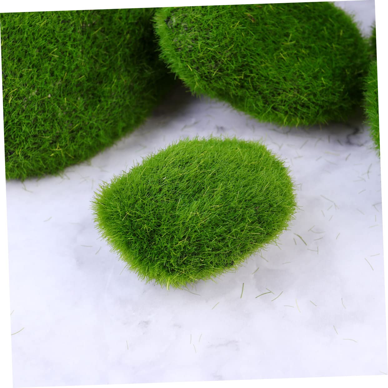 NUOBESTY 3 Juegos Bola De Musgo Verde Bandejas Decorativas Miniatura De Musgo De Piedra Acuario De Rocas De Piedra De Cubierta De Imitación Green 19 Uds * 3