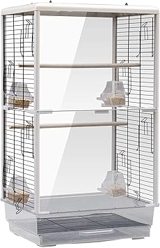 Amazon 到着2 3日 鳥かご 大型 透明 鳥の巣箱 バードケージ 鳥籠 大きいケージ 鳥小屋 鳥の巣箱 豪華ケージ アクリル製 特大 複数飼い 鑑賞用 おしゃれ 組み立て式 セキセイインコ オカメインコ オウム 文鳥 小鳥 給餌ボウル付き 日本現地から発送 到着2 3日
