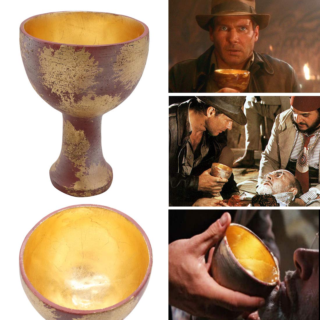 Bulex Raiders of Lost Ark Holy Grail Cup Chachapoya Fertility Idol Statue Model Resin Replica Prop Crafts