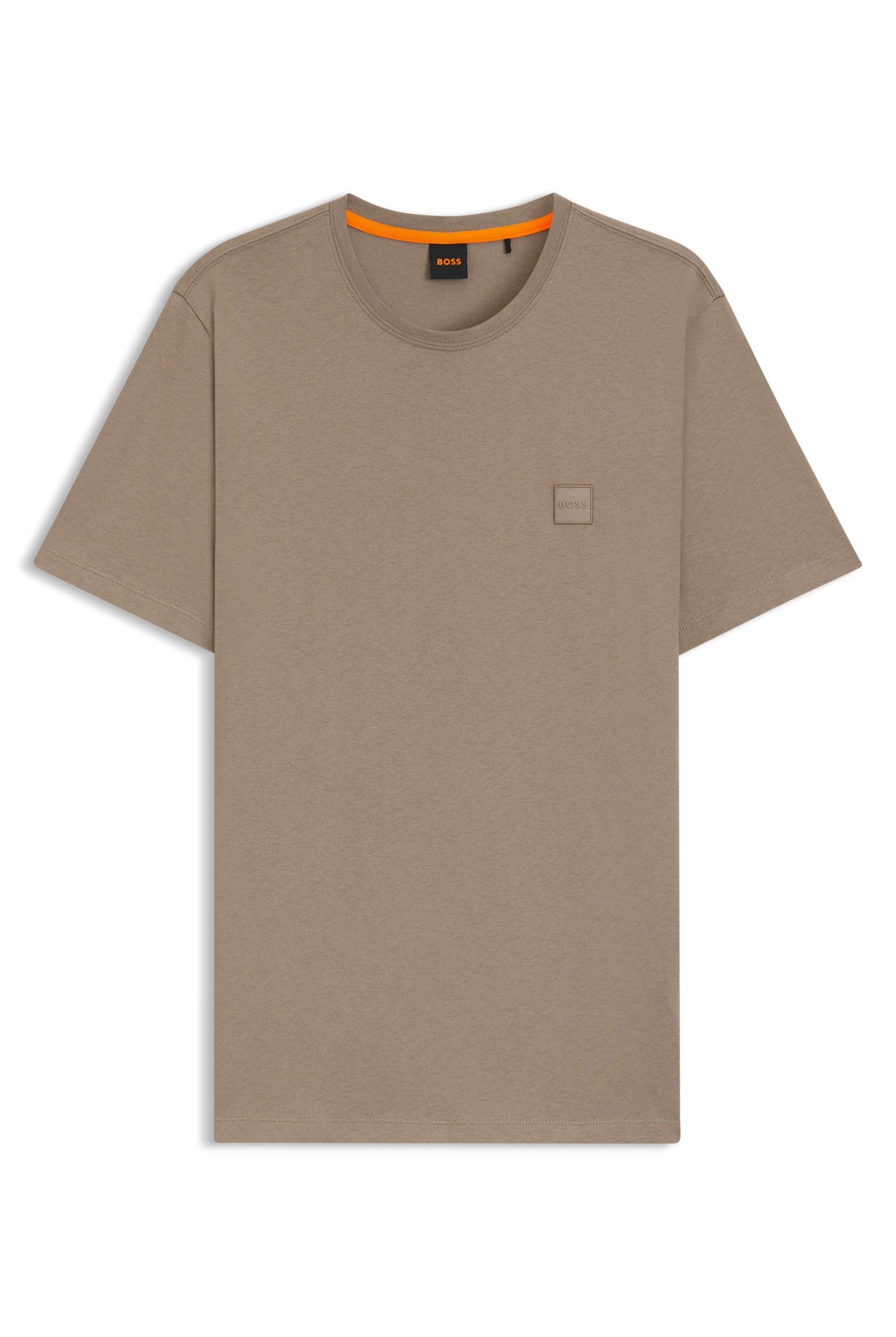 BOSS Herren Tales Relaxed-Fit T-Shirt aus Baumwoll-Jersey mit Logo-Aufnäher