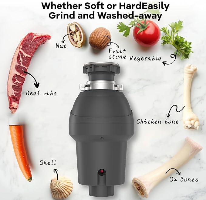Triturador de Alimentos 3/4 HP, Alimentación Continua, Color Gris miniatura 6