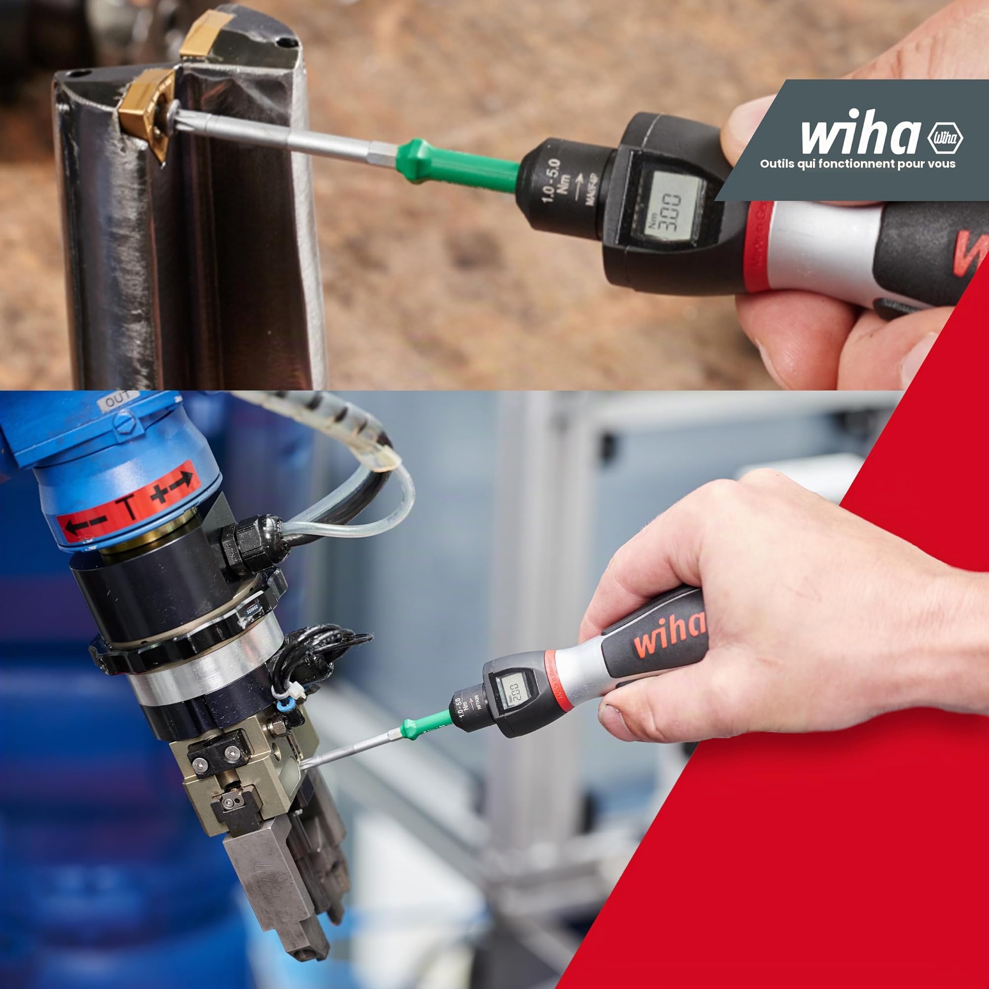 Wiha 2835 Tournevis dynamométrique avec Ecran digital 40 à 150 Nm