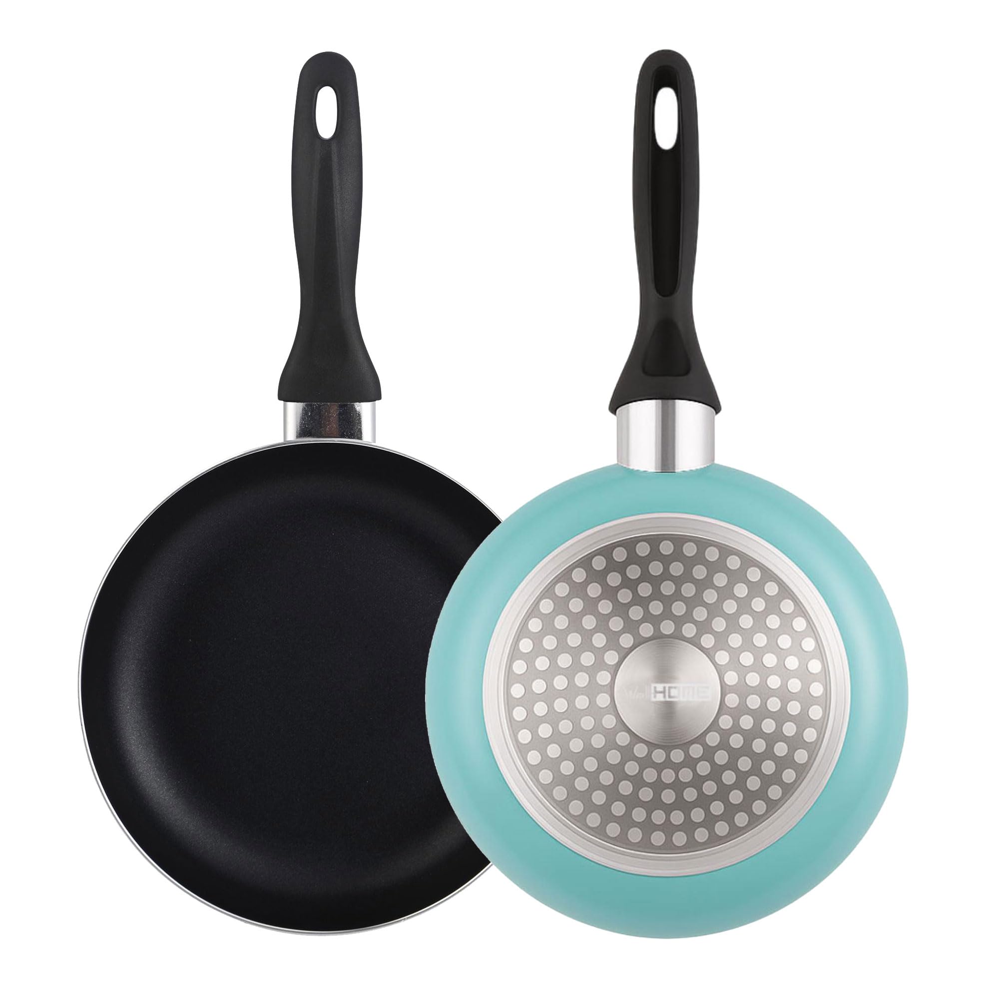 Set of Non-Stick Frying Pans Ø28x5cm, Induction, in Pressed Aluminium, in Sky Blue