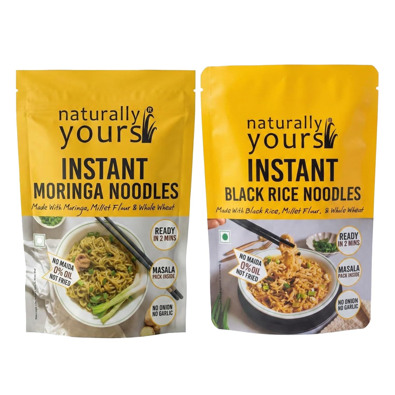 Naturally Yours Instant Ramen Noodles Combo- - Ready in 2 Mins | Combo of Instant Moringa & Red Rice Noodles | No Maida, Not Fried Healthy Noodles-image-28