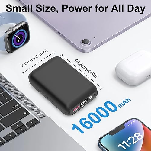 Miniatura 4 de Paquete de batería de 16000 mAh para chaleco calentado, cargador de batería recargable de 5 V7.4 V con pantalla LED y salida CCUSB para chaqueta