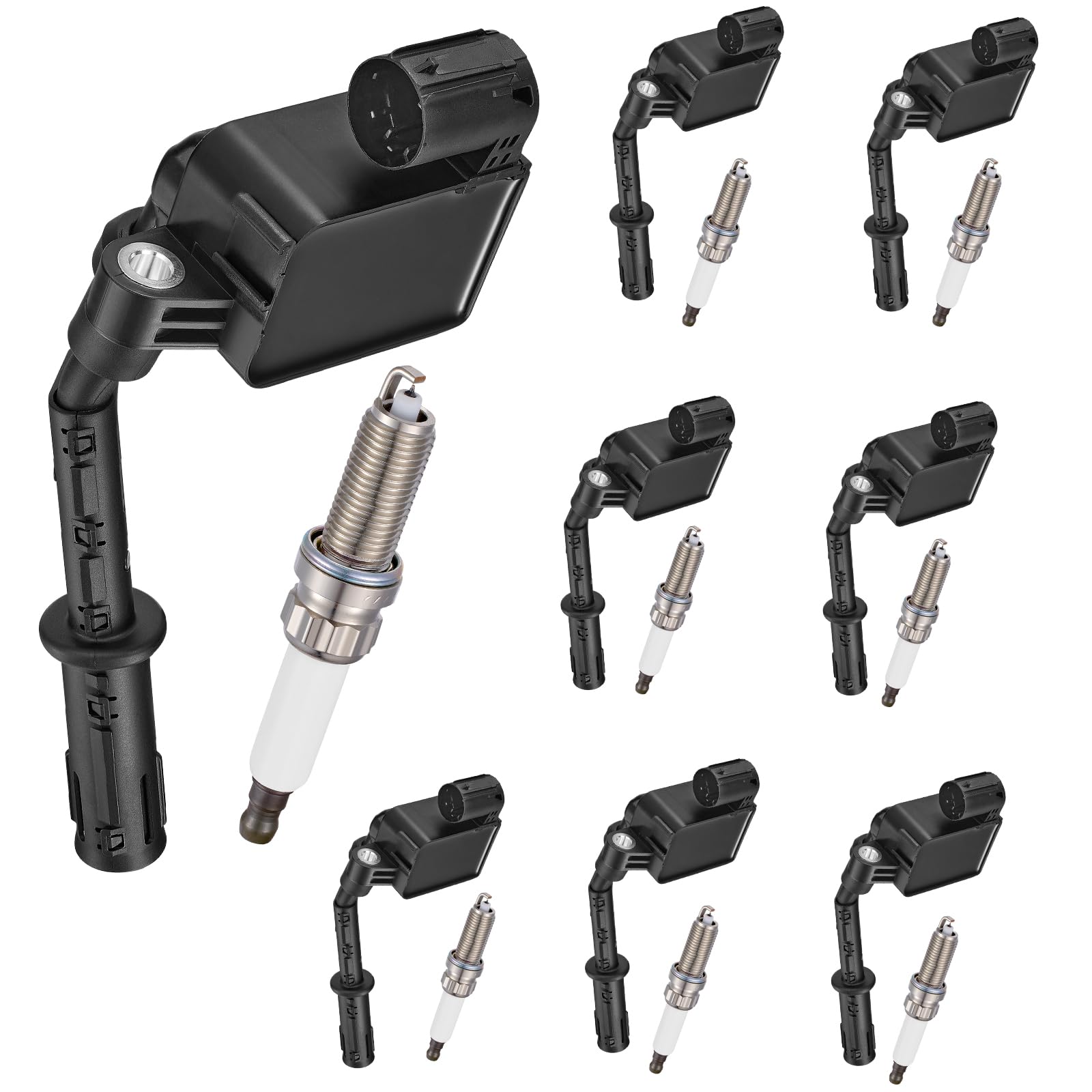 8 Ignition Coils &amp; 8 Spark Plugs UF733 ZR6SII3320 for Mercedes-Benz