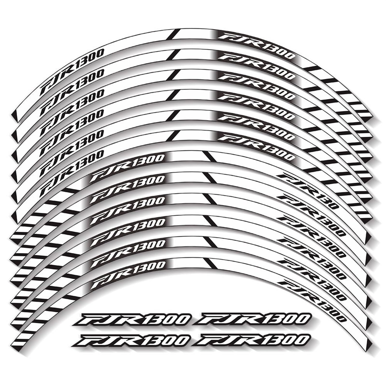 Motorcycle Wheels Tape Motorbike Decals Rim Strips for Yamaha FJR1300 Fjr 1300(Color1)