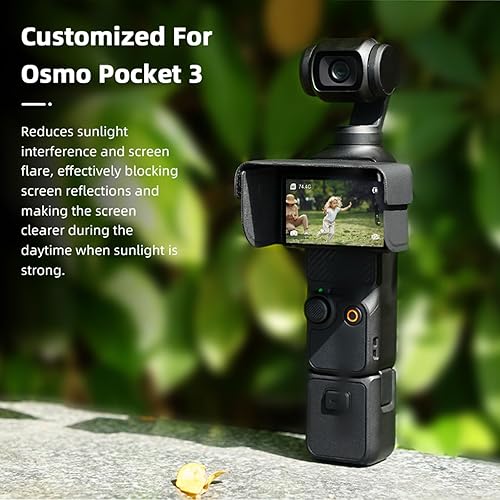 Miniatura 5 de Parasol de pantalla para DJI Osmo Pocket 3 Accesorios, antirreflejo plegable lente parasol parasol parasol para DJI Pocket 3