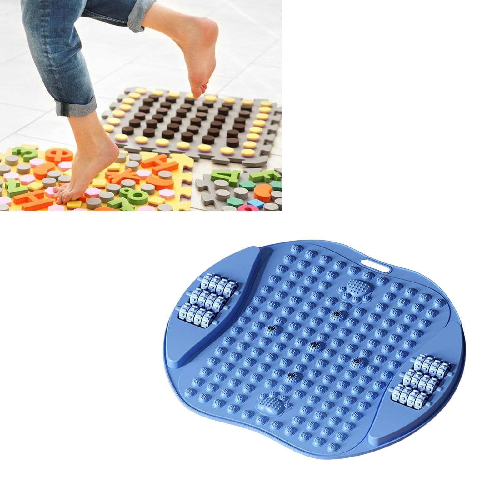 Tapis de Massage pour les Pieds Coussin d'Acupression pour Exercices des Pieds Plaque Stimulante en TPE Robuste et Confortable Petit, Bleu