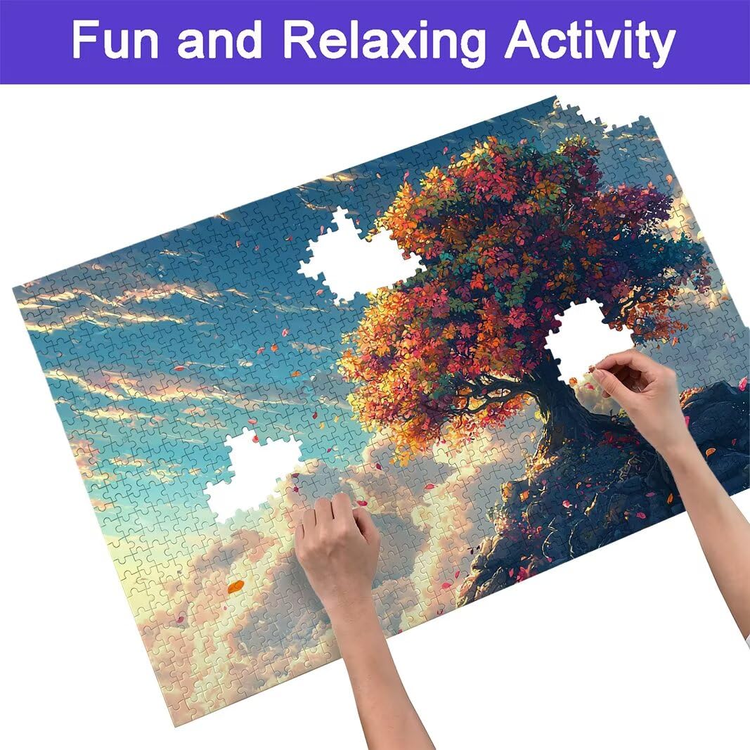 Puzzle 5000 Pezzi Arte per Adulti e Ragazzi, Puzzle Albero della Vita in Legno per Adulti, Puzzles 5000 Pezzi Paesaggi Impegnativo per Tutta la Famiglia, Puzzles con Scatola per Regalo Donna, -7037